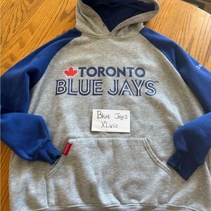 Toronto Blue Jays Gray and Blue Hoodie